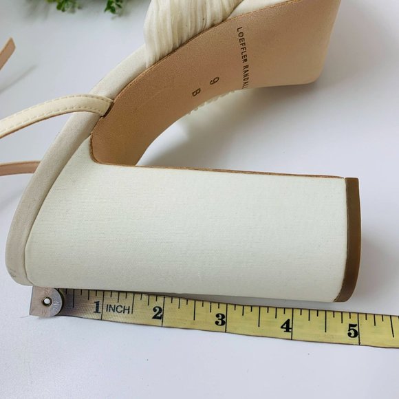 Loeffler Randall Natalia Platform Bow Heel Sz 9B Pearl White - Picture 6 of 16